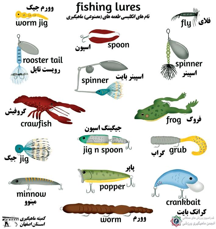 شناخت و نام طعمه های مصنوعی
